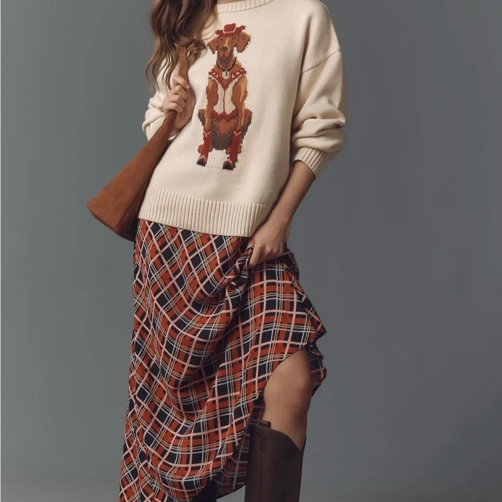 Anthropologie Porridge pullover Jolene dog sweater in western dog style - Picture 2 of 5